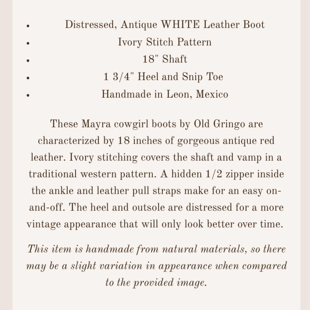 Old Gringo White Heeled Boots - Picture 12 of 16